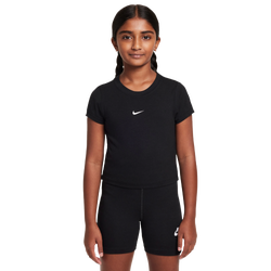 Filles, Scolaire - Nike T-shirt trois-quarts à manches courtes moderne fuselé - Noir/Blanc