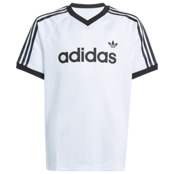 Boys' Grade School - adidas Loose Jersey T-Shirt  - White/Black