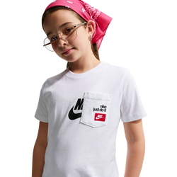 Boys' Grade School - Nike NSW Futura Pocket T-Shirt  - White/Black