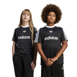 Boys' Grade School - adidas Short Sleeve T-Shirt  - Black/White