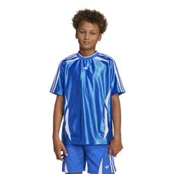 Boys' Grade School - adidas Woven T-Shirt  - Blue/White