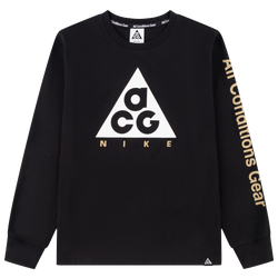 Boys' Grade School - Nike HBR ACG Long Sleeve T-Shirt   - Black/White 