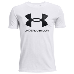 Boys' Grade School - Under Armour Sport Style Logo T-Shirt  - Black/White