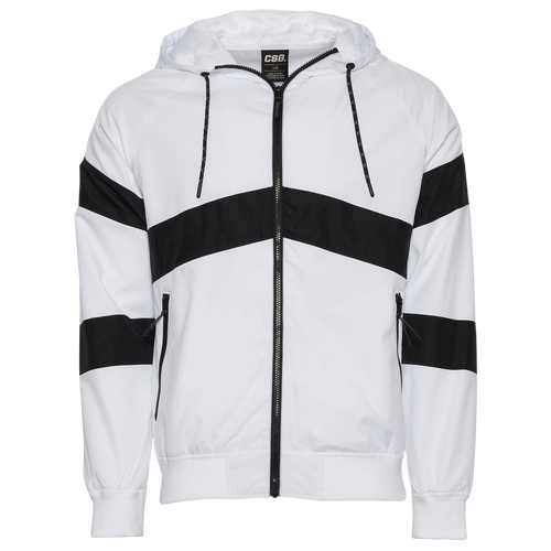 

CSG Mens CSG Blitz Wind Jacket - Mens White/Black Size 3XL