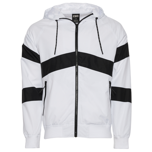 

CSG Mens CSG Blitz Wind Jacket - Mens White/Black Size L