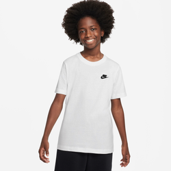 Boys' Grade School - Nike NSW EMB Futura T-Shirt  - White