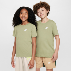 Boys' Grade School - Nike NSW EMB Futura T-Shirt - White/Oil Green