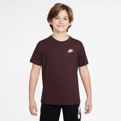 Boys' Grade School - Nike NSW EMB Futura T-Shirt - Maroon/White