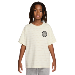 Boys' Grade School - Nike NSW M90 T-Shirt  - Cream/Black