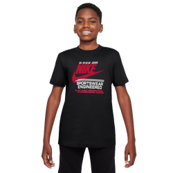 Boys' Grade School - Nike Brandmark Futura T-Shirt  - Black/Multi