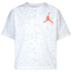 Jordan Color Mix Speckle AOP Short Sleeve T-Shirt - Girls' Grade School White/Multi