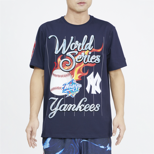 Mens Pro Standard Yankees Chrome T-Shirt Navy/White