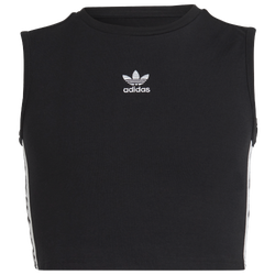 Girls' Grade School - adidas Originals Cropped Tank Top  - Black/White