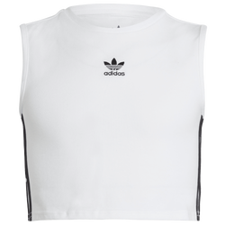 Girls' Grade School - adidas Originals Cropped Tank Top - White/Black