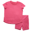 LCKR Curved Hem T-Shirt & Shorts Set - Girls' Toddler Fadango/Pink