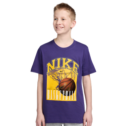 Boys' Grade School - Nike NSW Basketball T-Shirt  - Court Purple/Multi