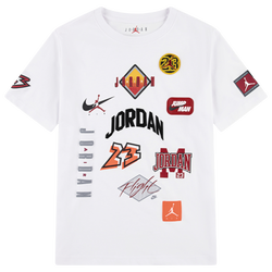 Boys' Grade School - Jordan Dynasty Patch T-Shirt  - White/Multi