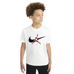 Boys' Grade School - Jordan Jumpman Swoosh Intersection  - Black/White