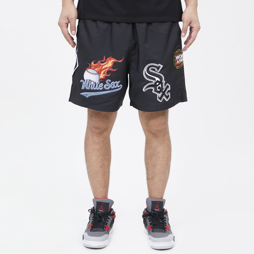 

Pro Standard Mens Pro Standard White Sox Chrome Woven Shorts - Mens Black/Black Size M