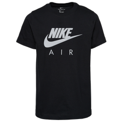 Boys' Grade School - Nike Air Logo T-Shirt - Black/Silver