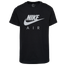 Nike Air Logo T-Shirt - Boys' Grade School Black/Silver