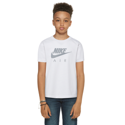 Boys' Grade School - Nike Air Logo T-Shirt - White/Silver