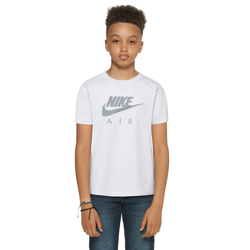 Boys' Grade School - Nike Air Logo T-Shirt - Silver/White