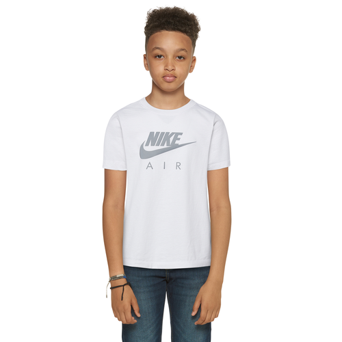 

Nike Boys Nike Air Logo T-Shirt - Boys' Grade School White/Silver Size L
