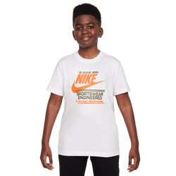 Garçons, Scolaire - Nike T-shirt Futura image de marque - Blanc/Multi