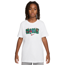 Boys' Grade School - Nike NSW Boxy GFB T-Shirt  - White/White