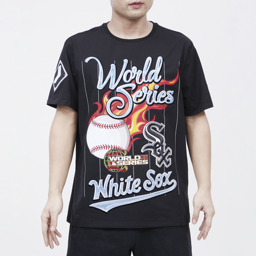 

Pro Standard Mens Pro Standard White Sox Chrome T-Shirt - Mens Black/White Size M