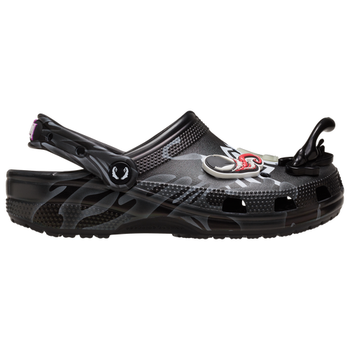 Shop Crocs Mens  Classic Clogs Spider-man Venom In Black/black/white