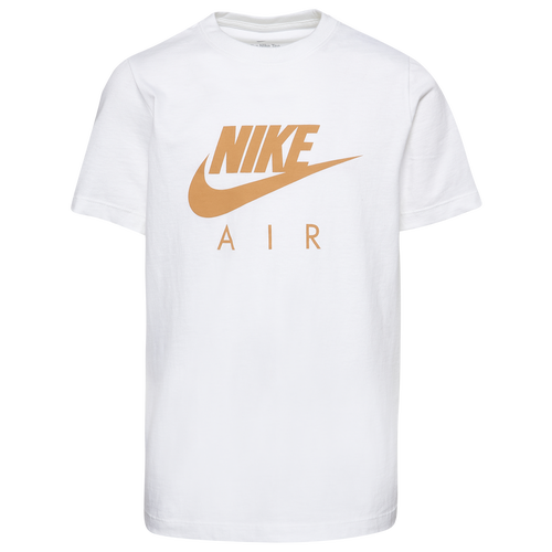 

Boys Nike Nike Air T-Shirt - Boys' Grade School White/Elemental Gold Size M