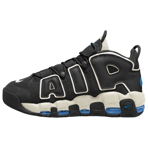 Nike men's air more uptempo black/white-black leather best sale