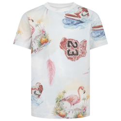 Boys' Grade School - Jordan Air Jordan Flamingo AOP S/S T-Shirt  - Multi/White