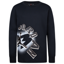 Boys' Preschool - Jordan The Starter Long Sleeve T-Shirt  - Black/Multi