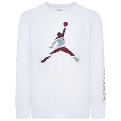 Boys' Preschool - Jordan Jumpman Level Long Sleeve T-Shirt - White/Multi