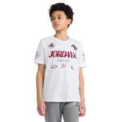 Boys' Grade School - Jordan Sports Club Short Sleeve T-Shirt  - White/Multi