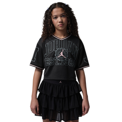 Girls' Grade School - Jordan Secret Diary Cropped Jersey  - Multi/Black