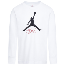 Boys' Preschool - Jordan Baseline Flight Long Sleeve T-Shirt - White/Multi