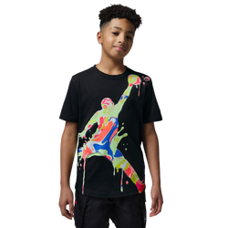 Boys' Grade School - Jordan Super Splash Paint Spill JM T-Shirt  - Black/Multi