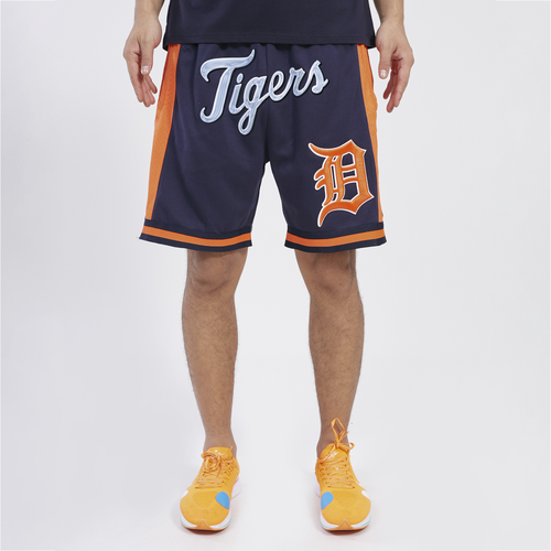 

Pro Standard Mens Pro Standard Tigers Chrome Fleece Shorts - Mens Navy/Red Size L