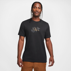 Men's - Nike NSW Short Sleeve Crew T-Shirt  - Black/Black/Gold