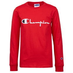 Boys' Grade School - Champion Heritage Long Sleeve T-Shirt - Red