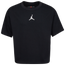Jordan Core T-Shirt - Girls' Grade School Black/White