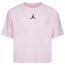 Jordan Core T- Shirt - Girls' Grade School Pink/Black