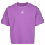 Jordan Core T-Shirt - Girls' Grade School Purple/White