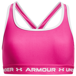 Girls' Grade School - Under Armour Crossback Mid Solid - Pink/White