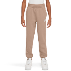 Boys' Grade School - Nike NSW Club LBR Fleece Joggers  - Hemp/White