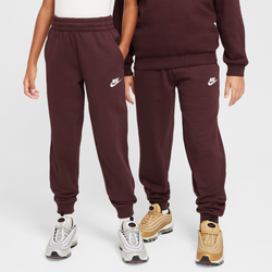 Boys' Grade School - Nike NSW Club LBR Fleece Joggers - Burgundy/White